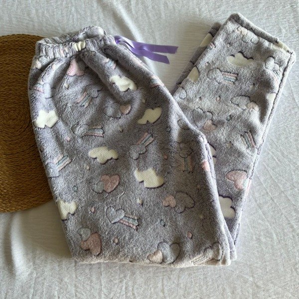 Producto - PANTALON POLAR SOFT CORAZON LILA