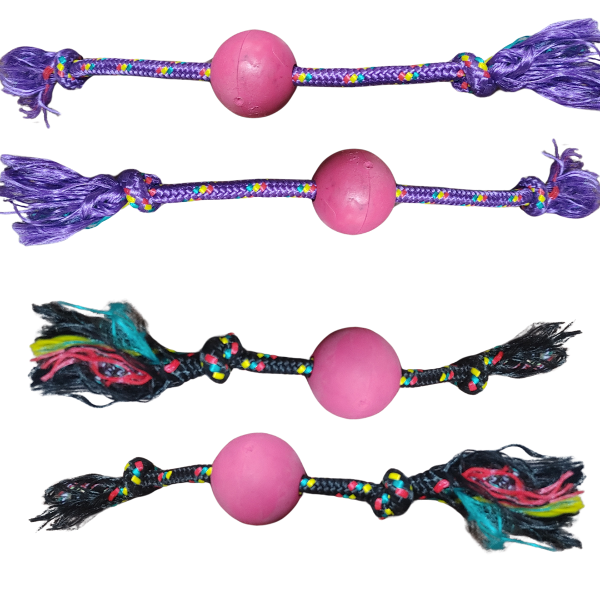Producto - Pelota de color Con Soga Para Perros Pequeños Y Medianos - 2