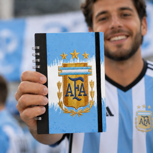 Producto - Cuaderno A5 tapa dura Selección Argentina - Pinceladas - 1