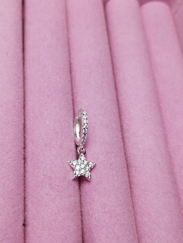 Producto - Argolla de plata estrella cubic x un