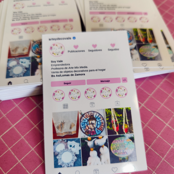 Producto - 100 Tarjetas Estilo Feed de Instagram. (9x6cm) - 2