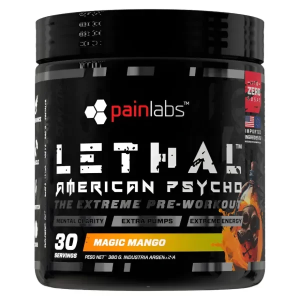 Producto - Pre Workout Lethal American Psycho PAIN LABS - Estímulo extremo - 30 serv.