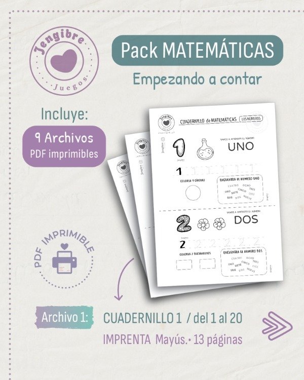 Producto - Pack Matemáticas - Mis primeros números - 0