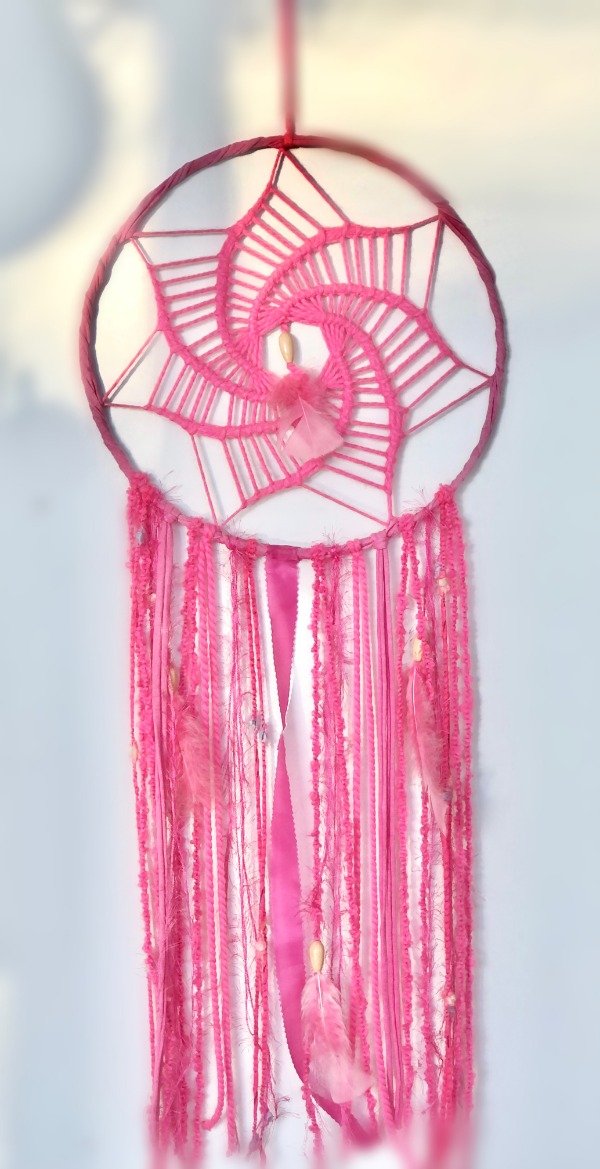 Producto - ATRAPASUEÑOS SIMPLE ROSA GRANDE