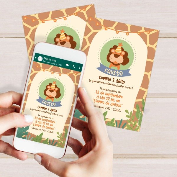 Producto - Kit Imprimible Primer Añito "Animales de la selva"