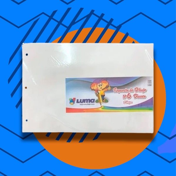 Producto - REPUESTO DIBUJO BLANCO N6 X 8 HOJAS