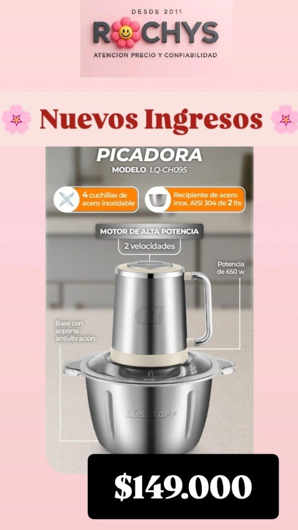 Producto - PICADORA MODELO LQ-CH095