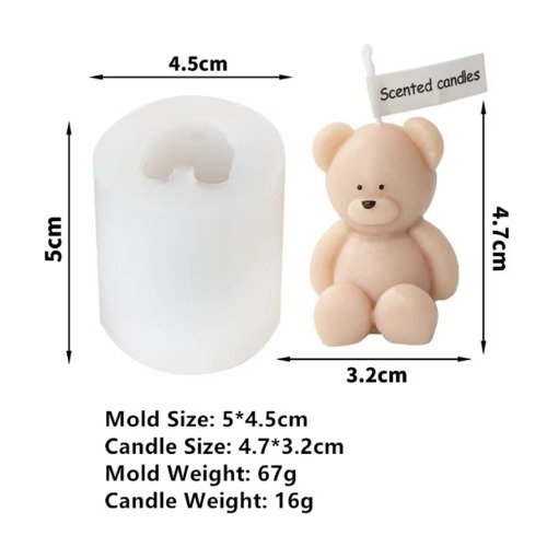 Producto - Molde de silicona Osito clásico liso - 4