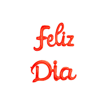 Producto - Frases de globos FELIZ DIA letra cursiva color rojo