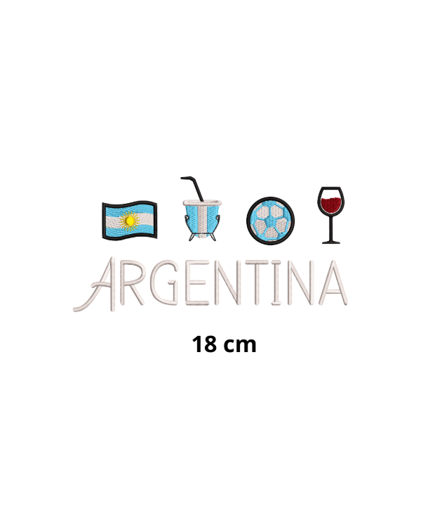 Producto - Argentina mate fútbol palabra 18 cm