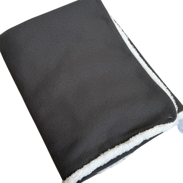 Producto - Manta polar con corderito GRIS - 1