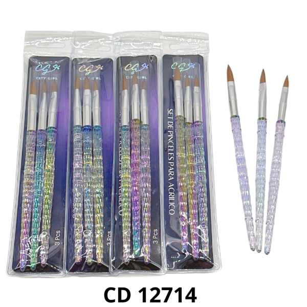 Producto - Set 3 pinceles acrílico City Girl o x unidad