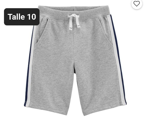 Bermuda carters algodon talle 10 gris