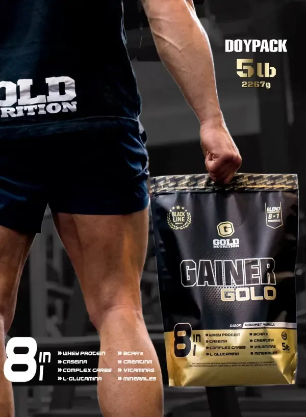 Producto - MUSCLE MASS GAINER GOLD NUTRITION DOY PACK 5LBS - 1