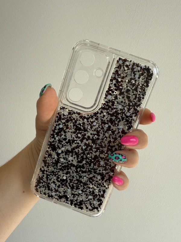 Producto - Case 360 brillos negro y plateado