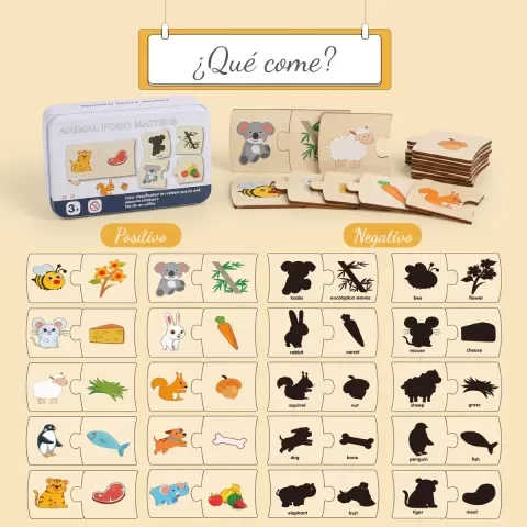 Producto - Juego de asociación Qué Come