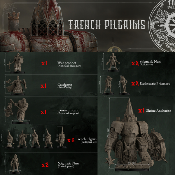 Producto - Peregrinos de Trinchera - Paquete de Miniaturas de Trench Crusade