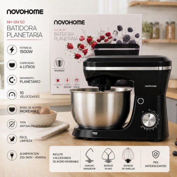 Producto - BATIDORA PLANETARIA NOVOHOME NH-SM50-NEGRO
