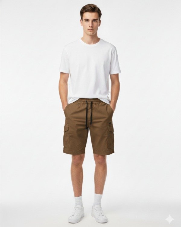 Producto - BERMUDA GABARDINA CARGO / TOSTADO