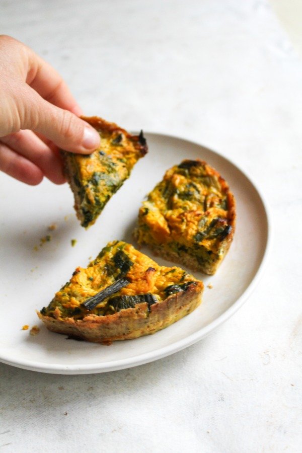 Producto - Tarta de keto de espinaca, tomates secos y hongos
