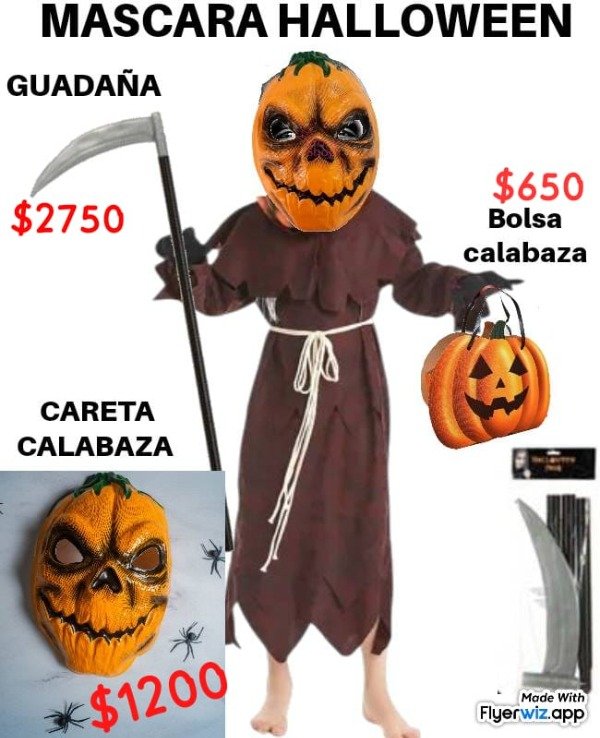 Producto - Máscara calabaza endemoniada horror