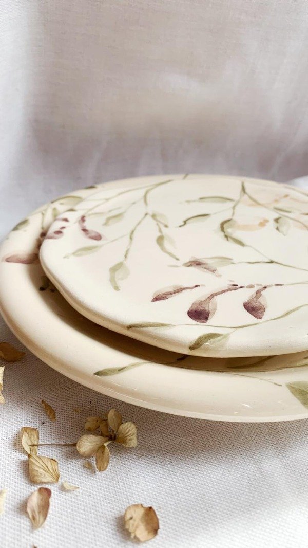 Producto - Plato de postre lirios