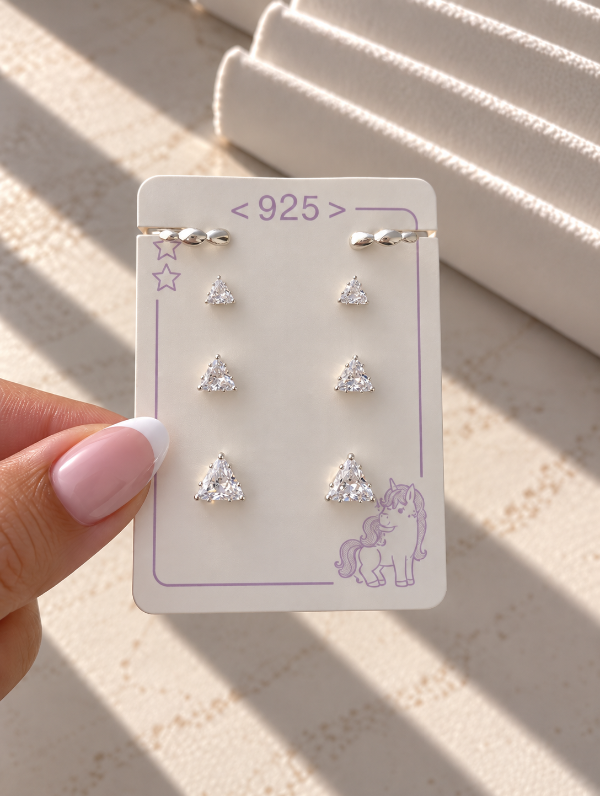 Producto - TRÍO AROS DE PLATA Y CUFF 0031 - 0