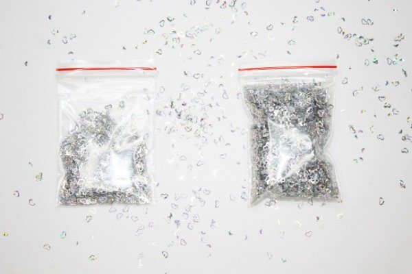 Producto - Mini Lentejuelas Corazón Plateado