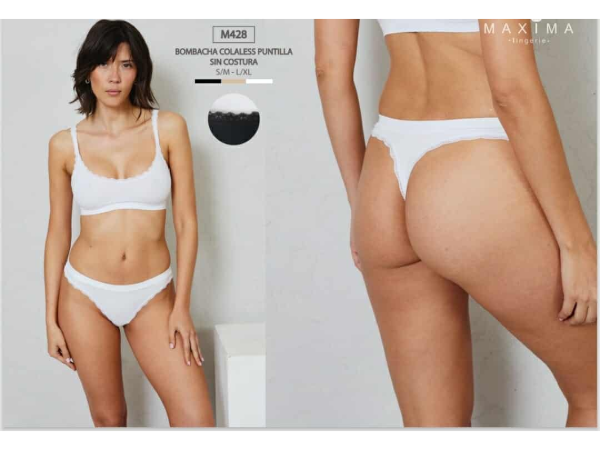 Producto - M428 - Máxima - Colaless Puntilla Sin Costura x Docena
