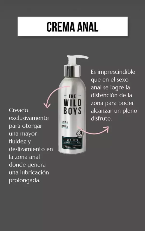Producto - SEXITIVE CREMA LUBRICANTE ANAL DILATADORA - THE WILD BOYS con Avena y Malva - 2