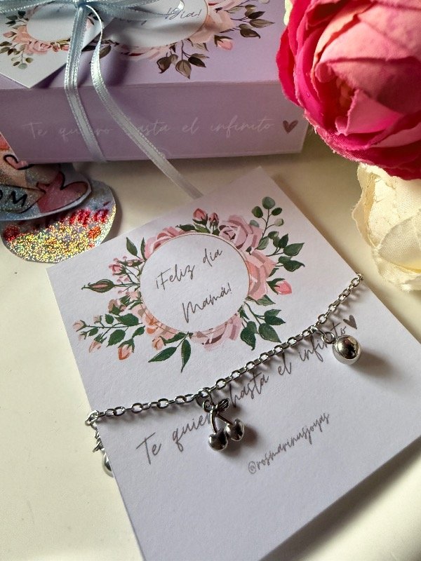Producto - Pulsera cerezas de acero quirúrgico