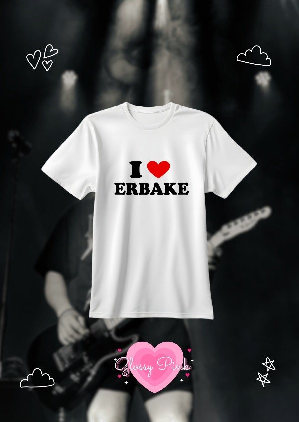Producto - Remera  I Love Erbake - VINILO TEXTIL