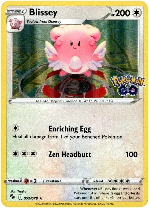Producto - Blissey - 052/078 - Pokemon Go - Holo