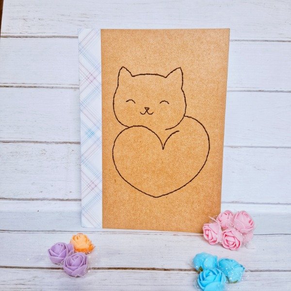 Producto - Cuaderno A5 Bordado GATITO