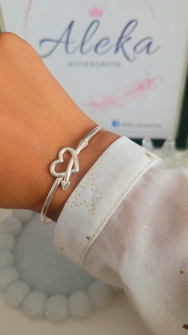 Producto - Semiesclava corazón de acero blanco