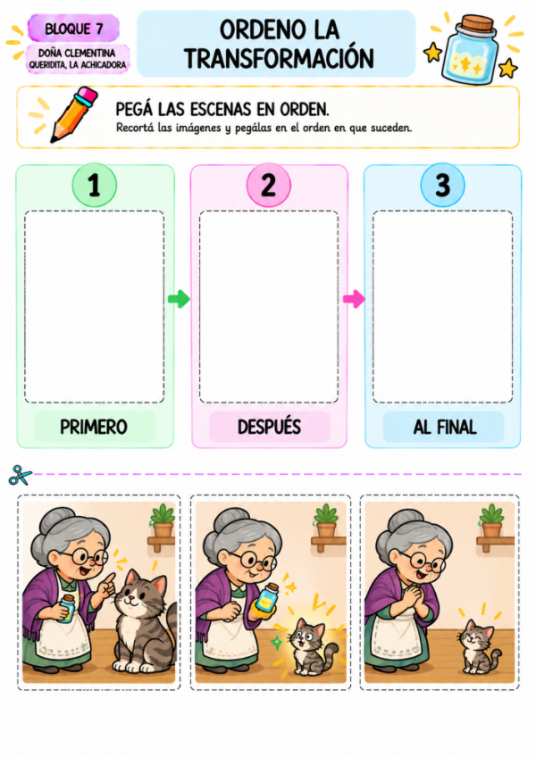Producto - LEO, UNO Y ESCRIBO: Cuadernillo de Alfabetización Inicial y Recortables - 14