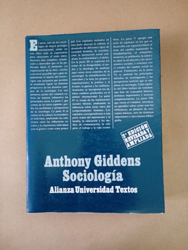 Producto - Sociología - Anthony Giddens - Alianza 1995