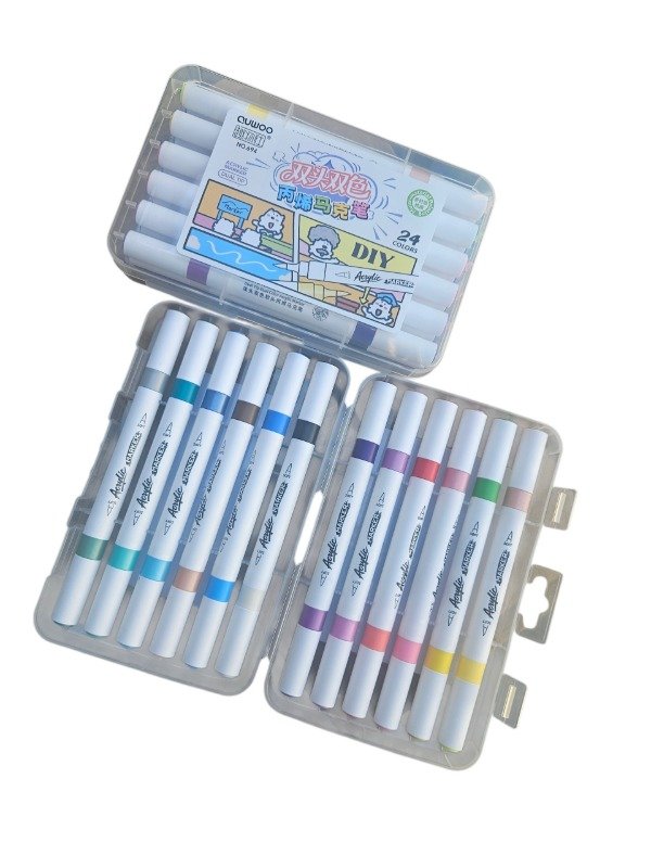 Producto - Marcadores acrilicos x 12 bicolor (24 colores)