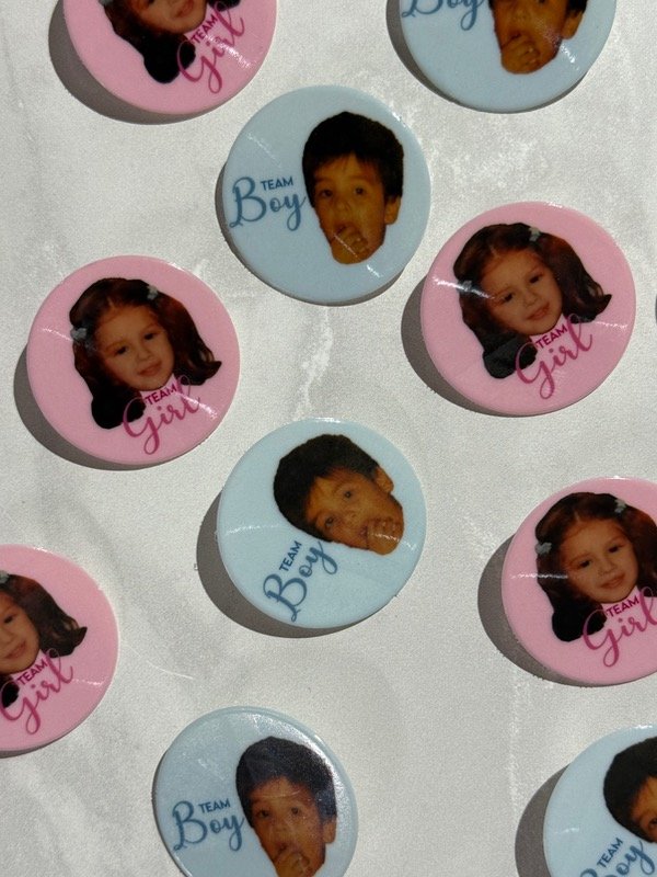 Producto - Pin con foto Team boy - Team girl