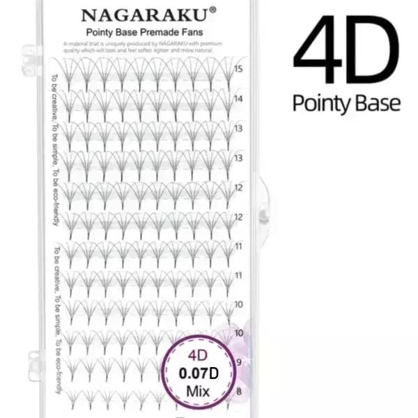 Producto - PESTAÑAS NAGARAKU POINTY BASE 4D 0.7D MIX