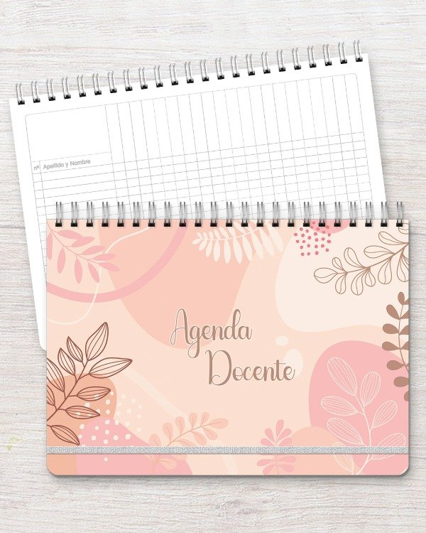 Producto - Agenda Docente A4 dis. ramas pastel