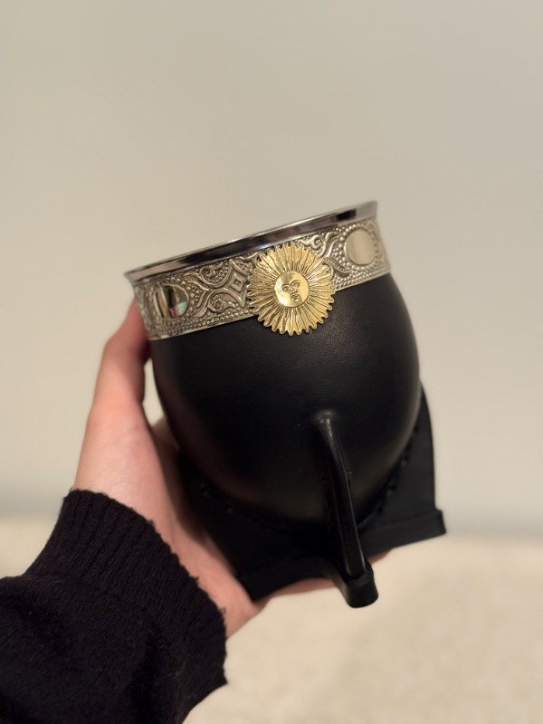 Producto - MATE IMPERIAL PATRIO DE CALABAZA CON DIJE "SOL DE MAYO" + BOMBILLA