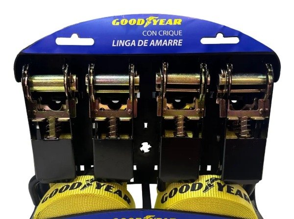 Producto - KIT X 4 CINTA AMARRE CRIQUE GOODYEAR REFORZADA 500 KG 4.5 MTRS