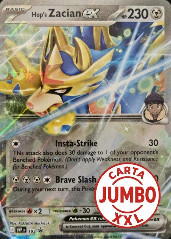 Producto - Hop's Zacian ex SVP193 Scarlet and Violet Black Star Promos (Jumbo)