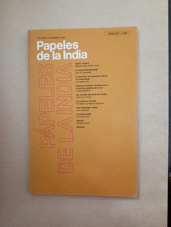 Producto - Papeles de la India Vol XX #4 - Daruwalla Ghosh - 1991
