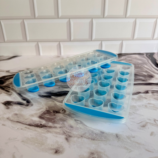 Producto - Cubetera Hielera 18 Cubitos Corazones Silicona Plástico