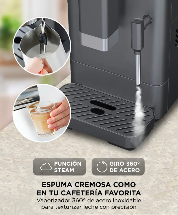 Producto - Cafetera Espresso 20 Bar Espumador De Leche 1350W 17L Filtro De Acero Inoxidable - 3