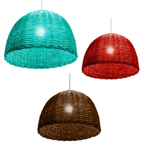 Producto - LUZ DEL MUNDO - LÁMPARAS DE MIMBRE - OSIER CORTA - COLORES - NRO. 1- 30x20 CMS - 2