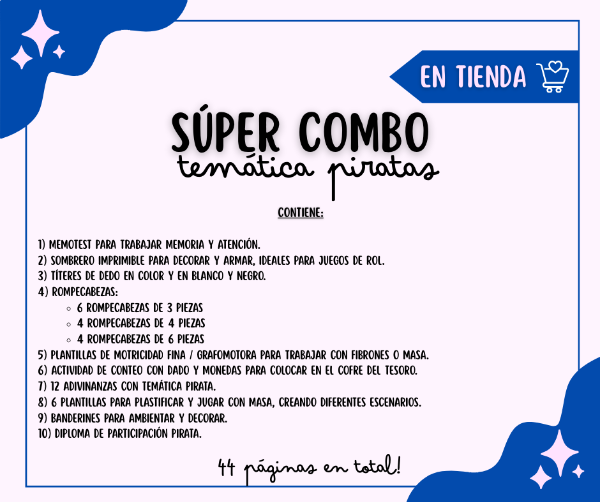 Producto - SÚPER COMBO TEMÁTICA PIRATAS- PDF