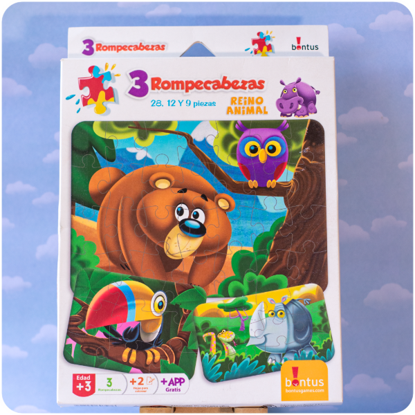 Producto - Rompecabezas Bontus - Reino animal (Set de 3)